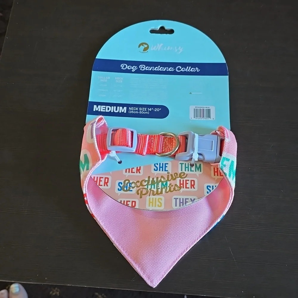 Whimsy Medium Size Dog Bandana Collar‎